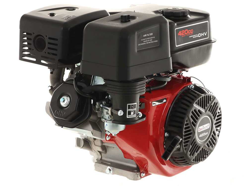 GeoTech Pro 420 cc benzinemotor met horizontale as, 12 pk, elektrische start, detail 2
