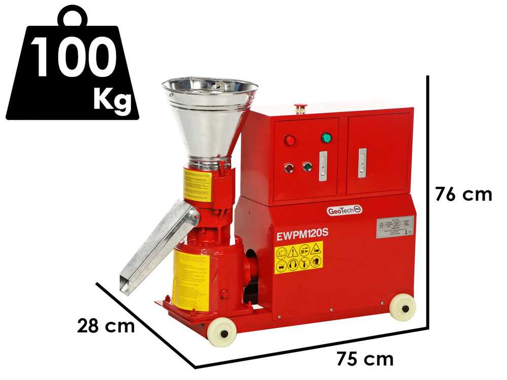 GeoTech Pro EWPM120S elektrische pelletmachine, 230 V, detail 1