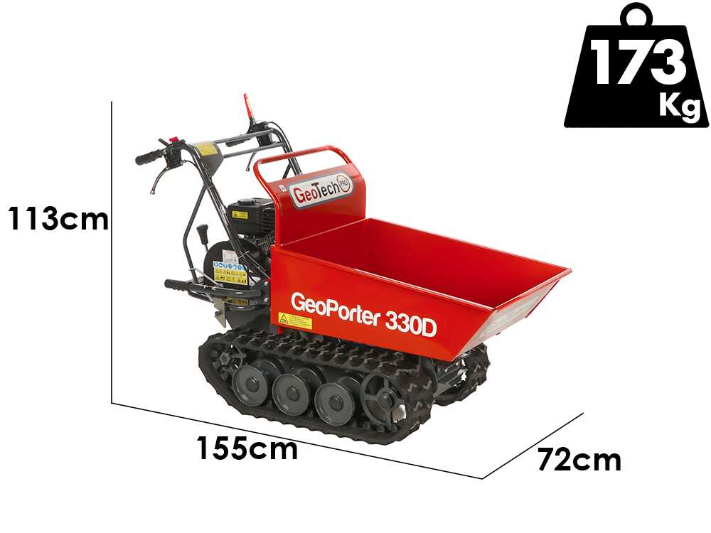 Rupsdumper laadvermogen 300 kg GeoTech Pro GeoPorter 330D (K612747), detail 1