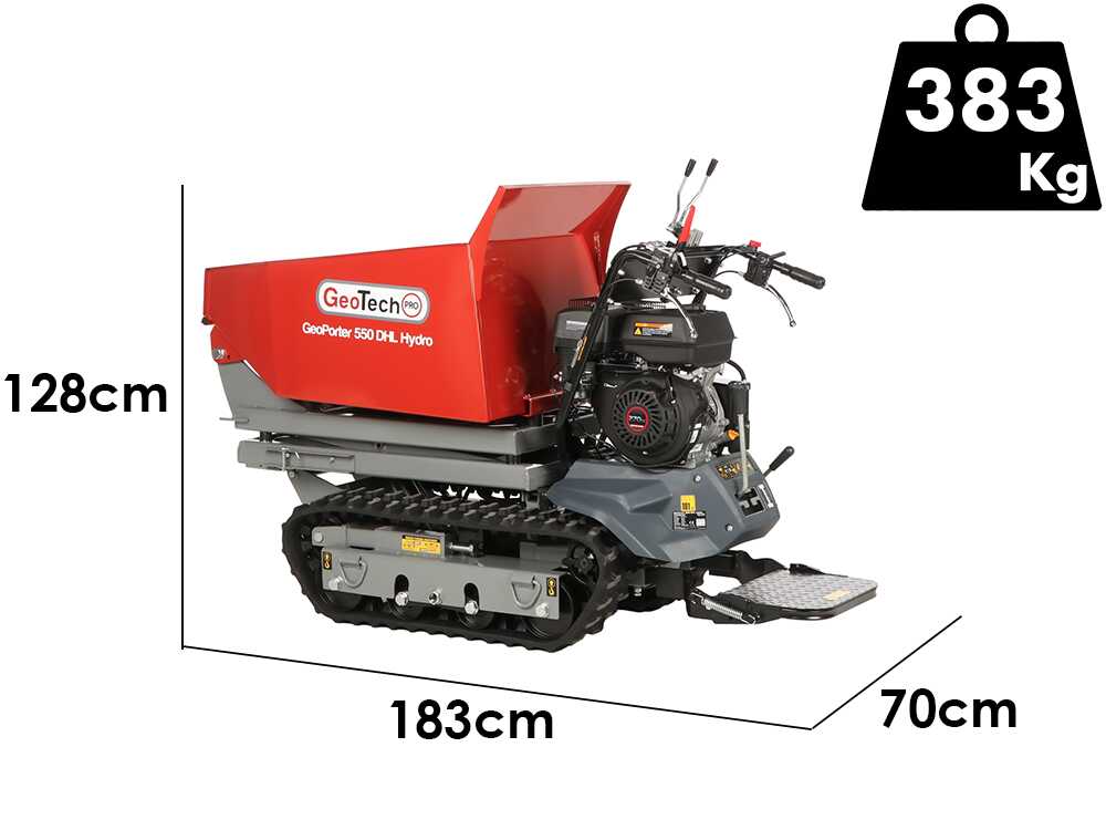 Motorkruiwagen laadvermogen 500 kg GeoTech Pro GeoPorter 550 DHL Hydro, detail 1