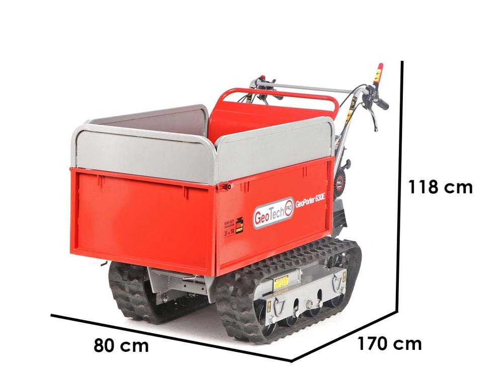 Motorkruiwagen laadvermogen 600 kg GeoTech Pro GeoPorter 630E, detail 1