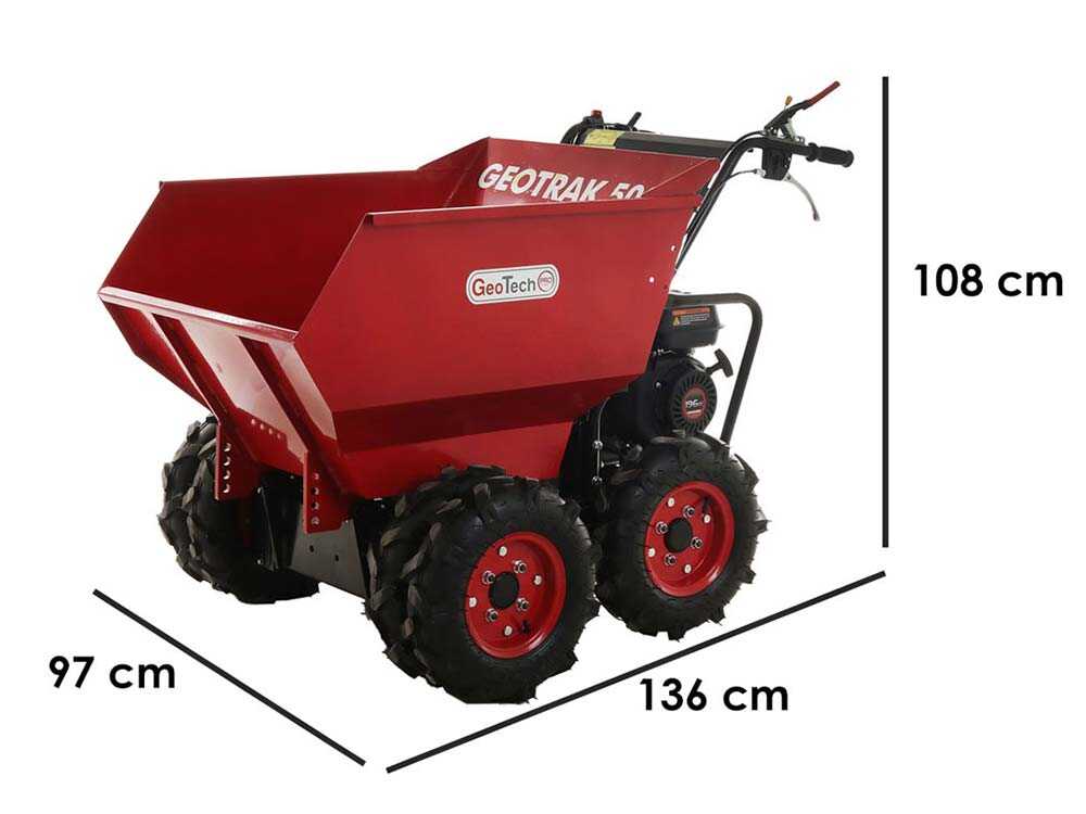 Motorkruiwagen laadvermogen 500 kg GeoTech Pro GEOTRAK 500, detail 1