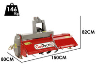 GeoTech Pro LRT 125 grondfrees 120 cm, handmatig verschuifbaar, detail 1