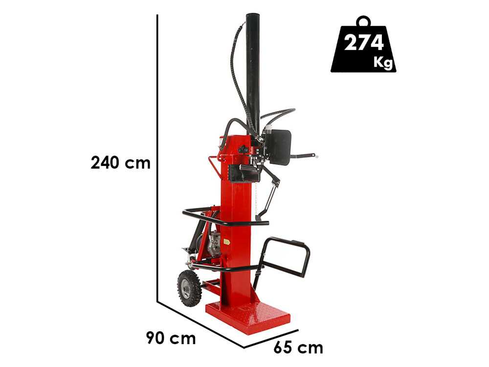 GeoTech Pro LSP 25-100VET aftakas houtklover, 25 ton, verticaal, detail 2