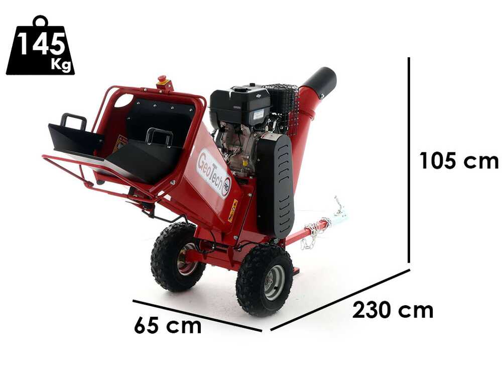 GeoTech Pro PCS 90 BS benzine hakselaar, takken tot 75 mm, detail 1