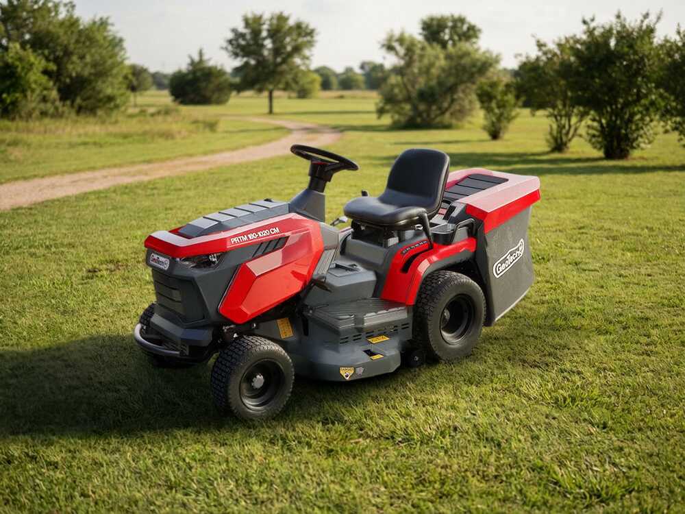 GeoTech Pro PRTM 180-1020 CM gazontractor met opvangbak 102 cm, versnellingsbak, detail 1