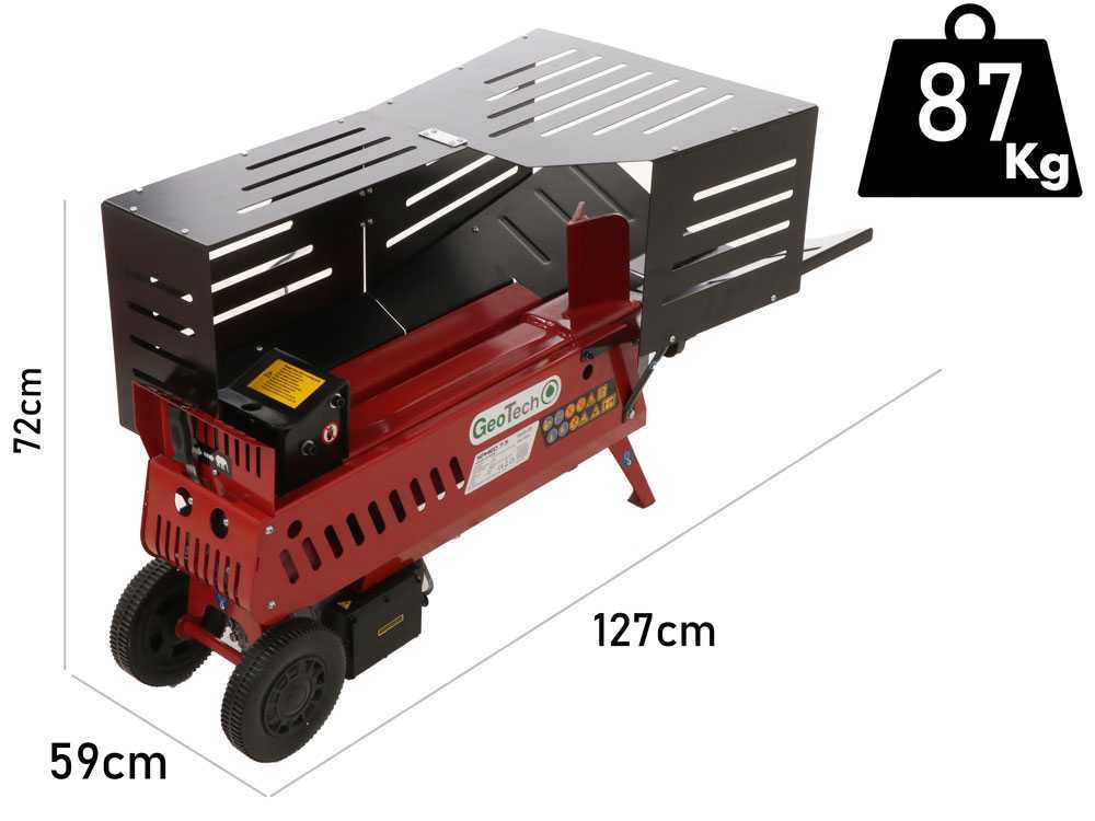 GeoTech SPHED 7.5 elektrische houtklover, 7 ton, horizontaal, detail 1