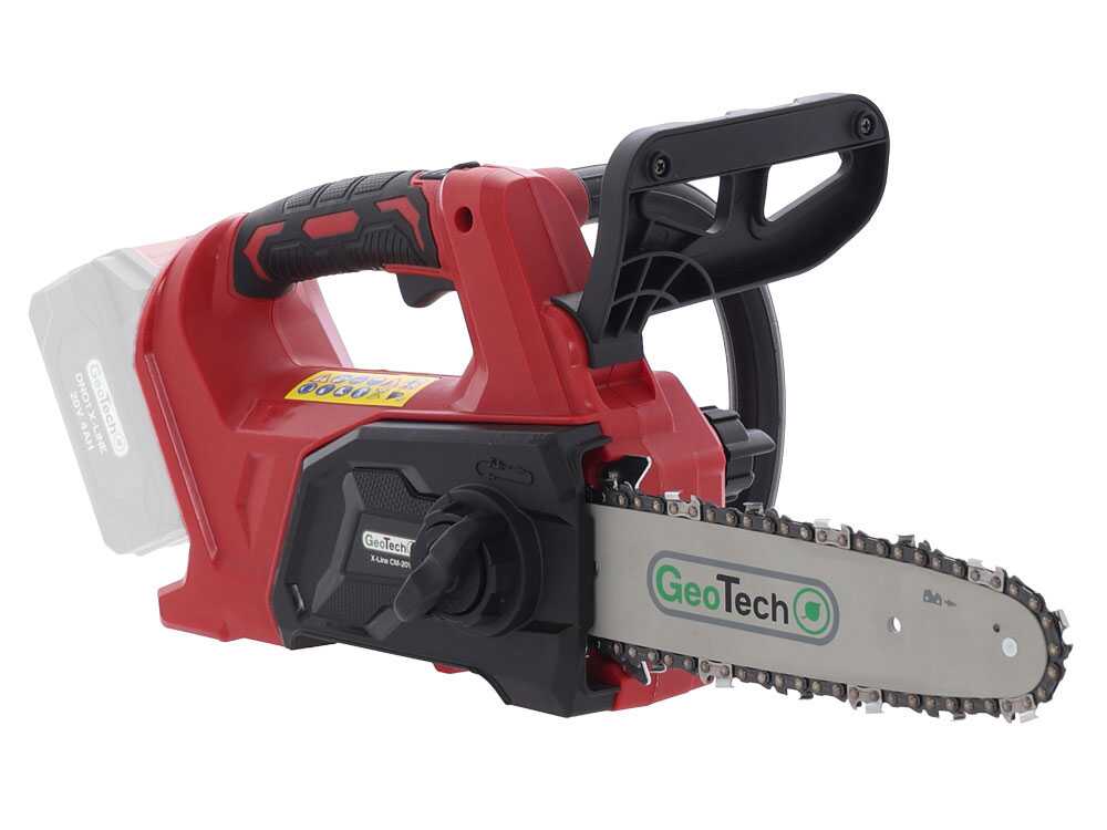 GeoTech X-Line CM-20V accu kettingzaag voor snoeien, zwaard 25 cm, 20 V zonder accu, detail 2