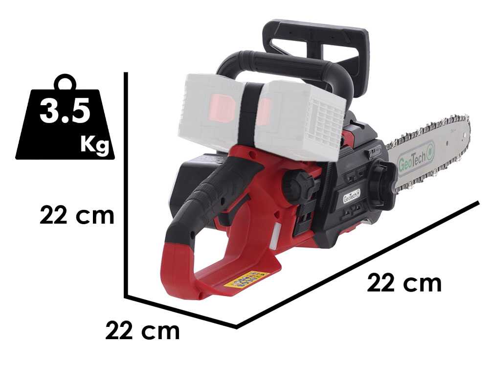 GeoTech X-Line CS-40V accu kettingzaag, zwaard 30 cm, 40 V zonder accu, detail 2