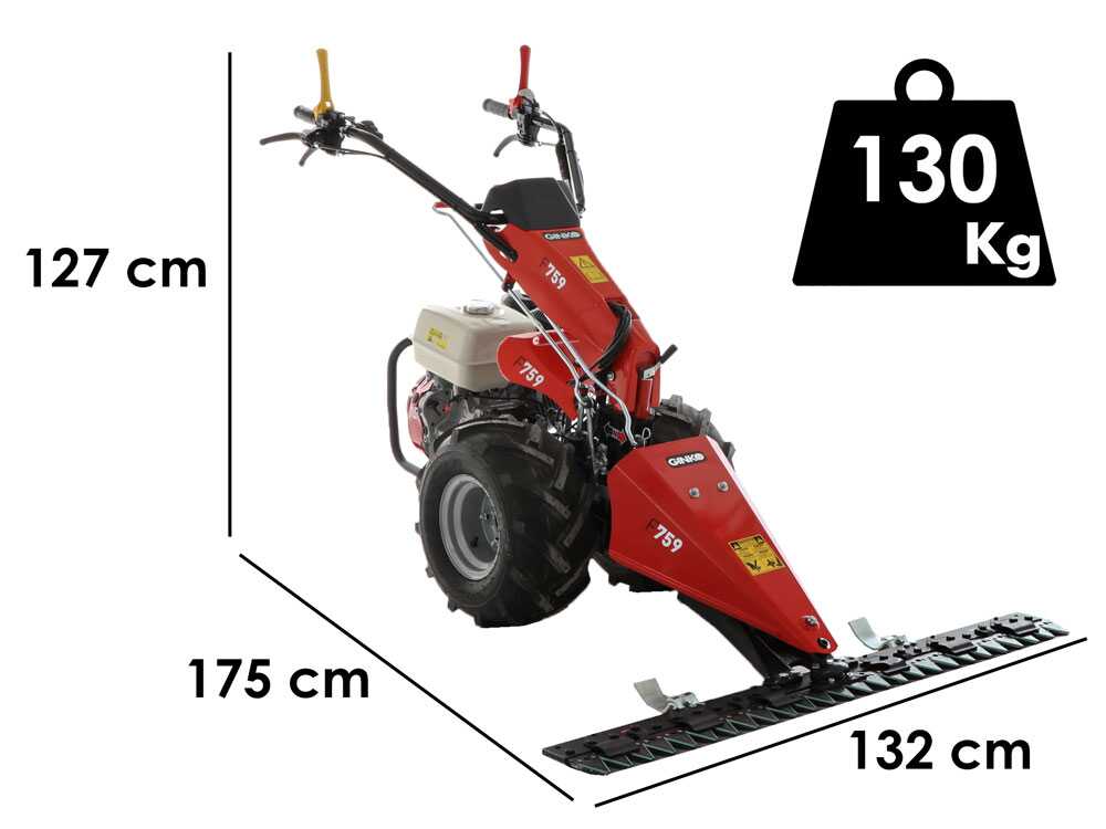 Balkmaaier 130 cm Ginko - MGM FC 759, motor Honda GX390, detail 1
