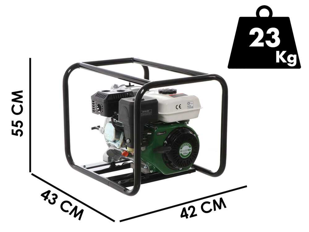 GreenBay GB-TWP 50 benzine motorpomp voor vuil water, aansluiting 50 mm, detail 1