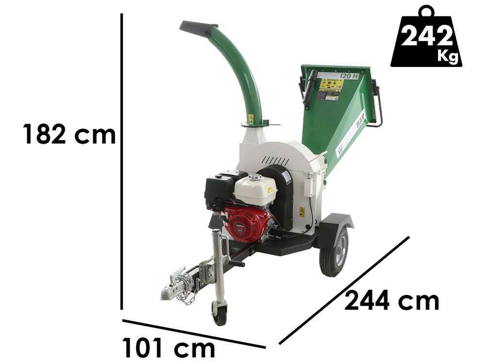 GreenBay GB-WDC 120 H benzine hakselaar, takken tot 90 mm, detail 1
