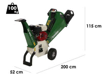 GreenBay GB-WRC 100 H benzine hakselaar, takken tot 65 mm | Rabe
