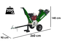 GreenBay GB-WRC 120 HE benzine hakselaar, takken tot 90 mm, detail 1