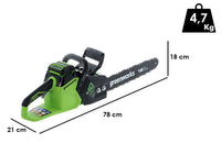 Greenworks GD40CS18 accu kettingzaag, zwaard 40 cm, 40 V 4 Ah, detail 1