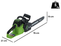 Greenworks GD40CS18 accu kettingzaag, zwaard 40 cm, 40 V zonder accu, detail 1