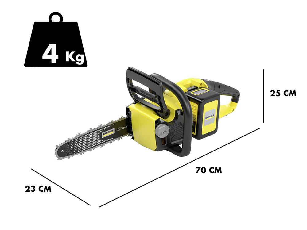 Kärcher CNS 18-30 accu kettingzaag, zwaard 30 cm, 18 V 2,5 Ah, detail 1