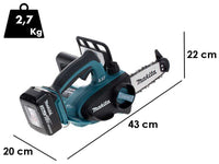 Makita DUC122 LXT accu kettingzaag, zwaard 11,5 cm, 36 V 3 Ah, detail 2