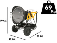 Master XL 91 diesel infrarood heater 43 kW, direct gestookt, detail 1