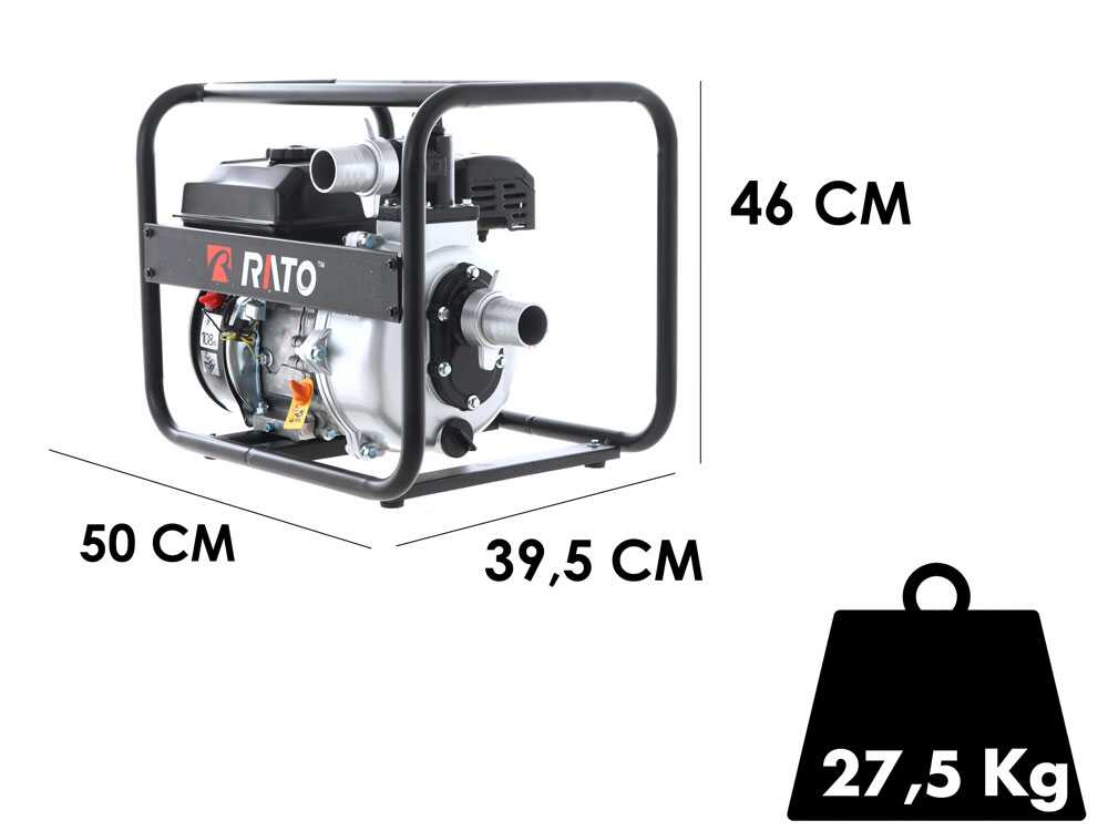 Rato RT50YB50-3.8Q benzine motorpomp, detail 1