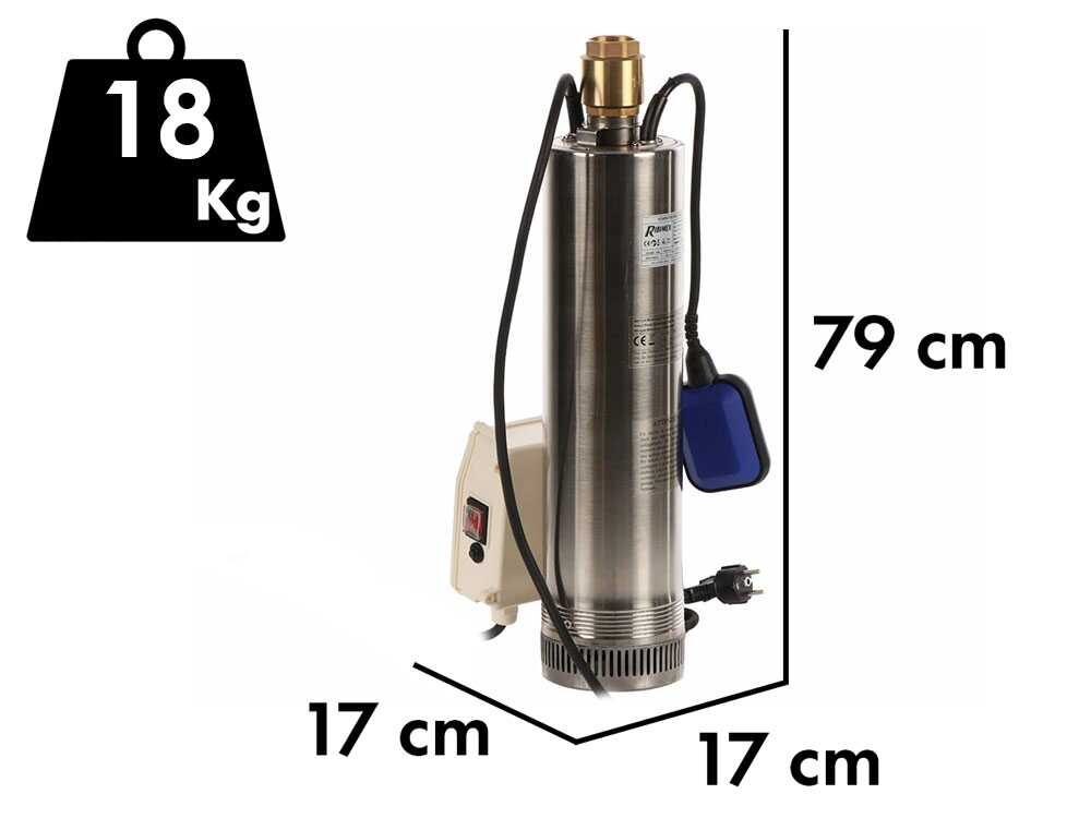 Ribimex PRPVC1102/65F bronpomp, detail 1
