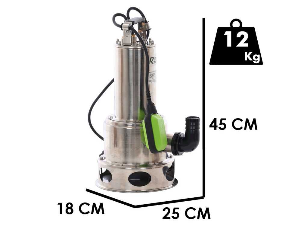 Ribimex PRPVC552V dompelpomp voor vuil water, detail 1