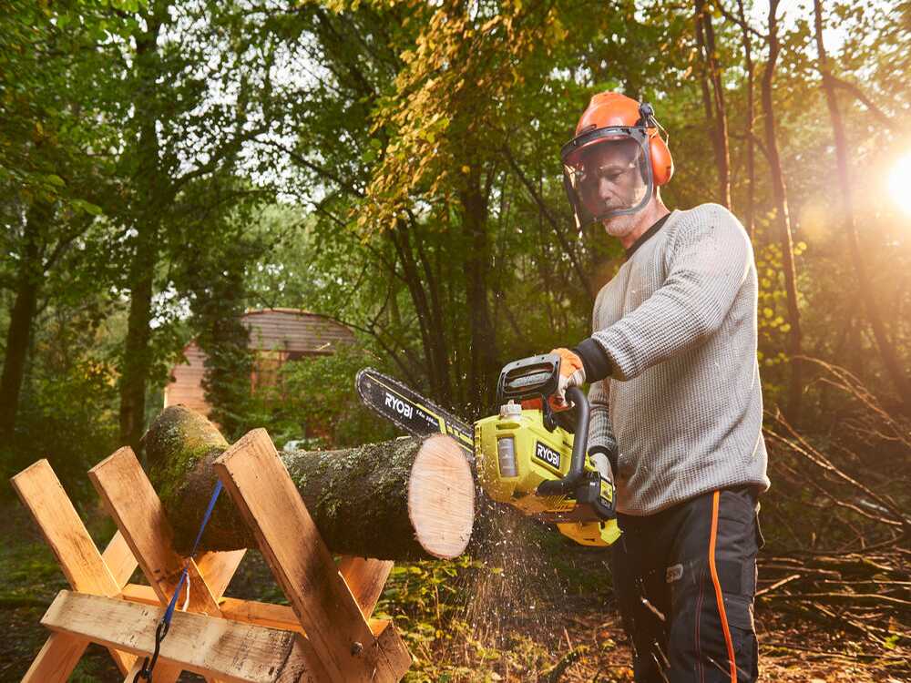 Ryobi RY36CSX35A-150 accu kettingzaag, zwaard 35 cm, 36 V 5 Ah, detail 2