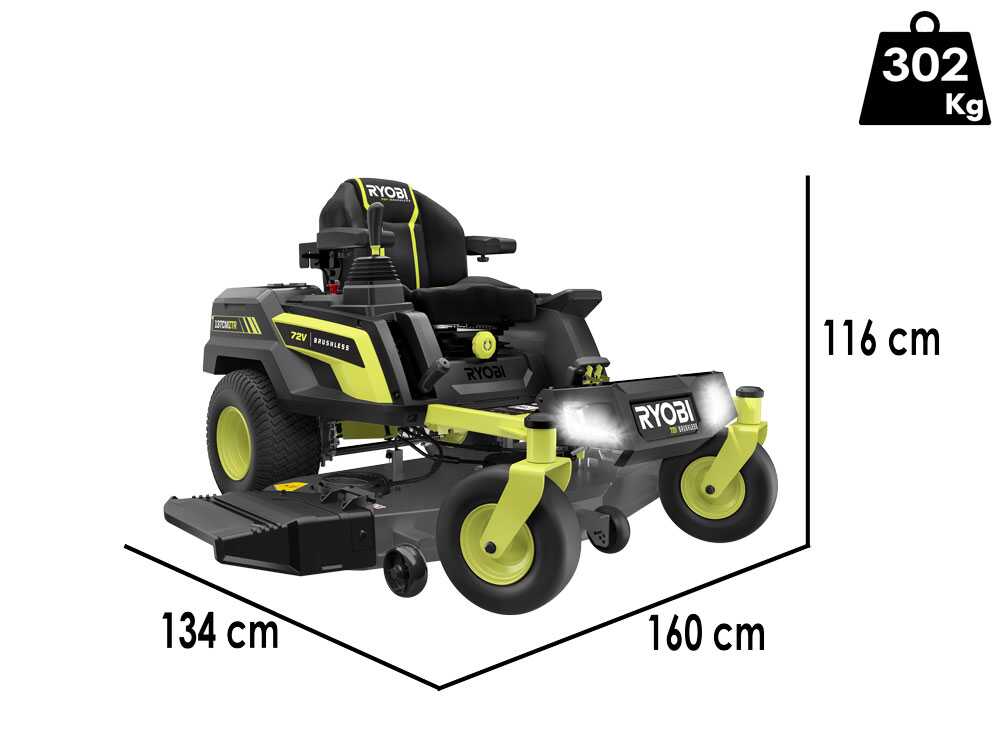 Ryobi ZTRX137 accu-zero-turn zitmaaier 137 cm, automaat, detail 1