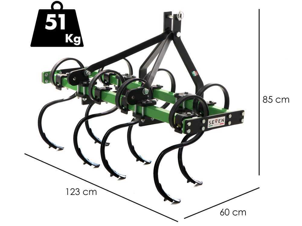 Seven Italy Vibropac Vibro cultivator 120 cm, 7 tanden, detail 1