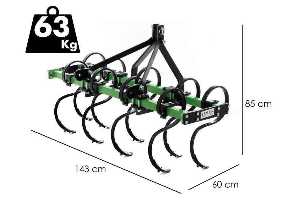 Seven Italy Vibropac Vibro cultivator 140 cm, 9 tanden, detail 1