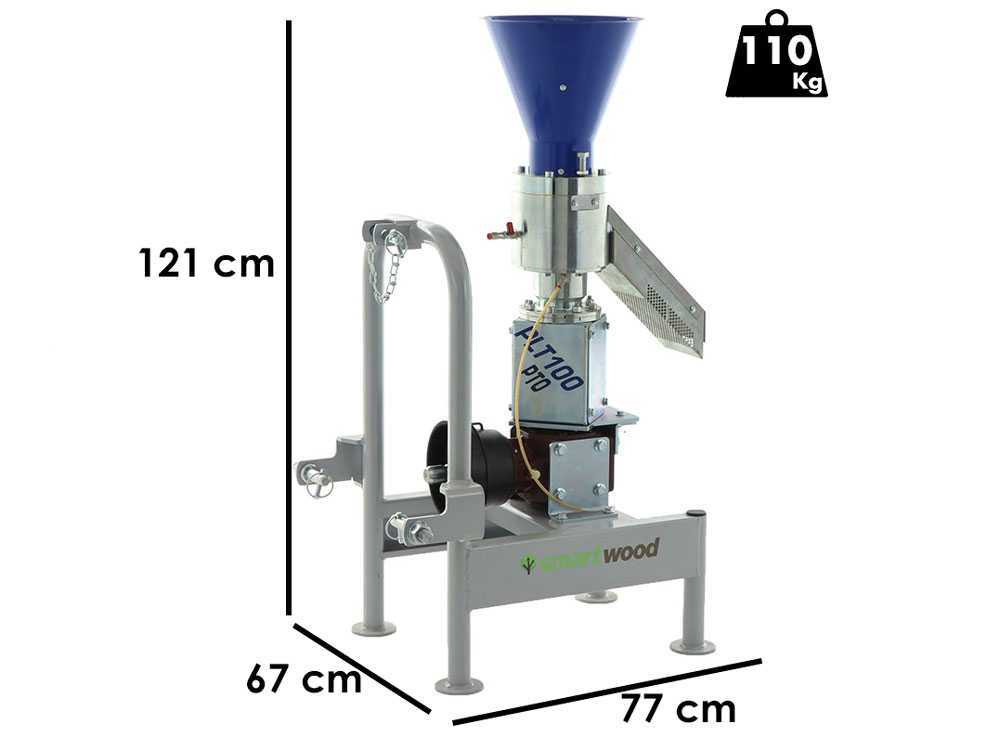 Smartwood PLT-100 aftakas pelletmachine, detail 1