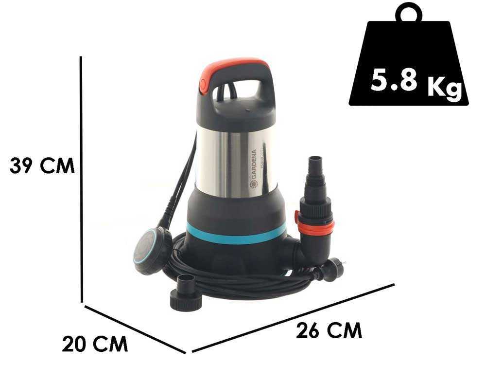 Gardena 15000 2-in-1 dompelpomp voor schoon en vuil water, detail 1