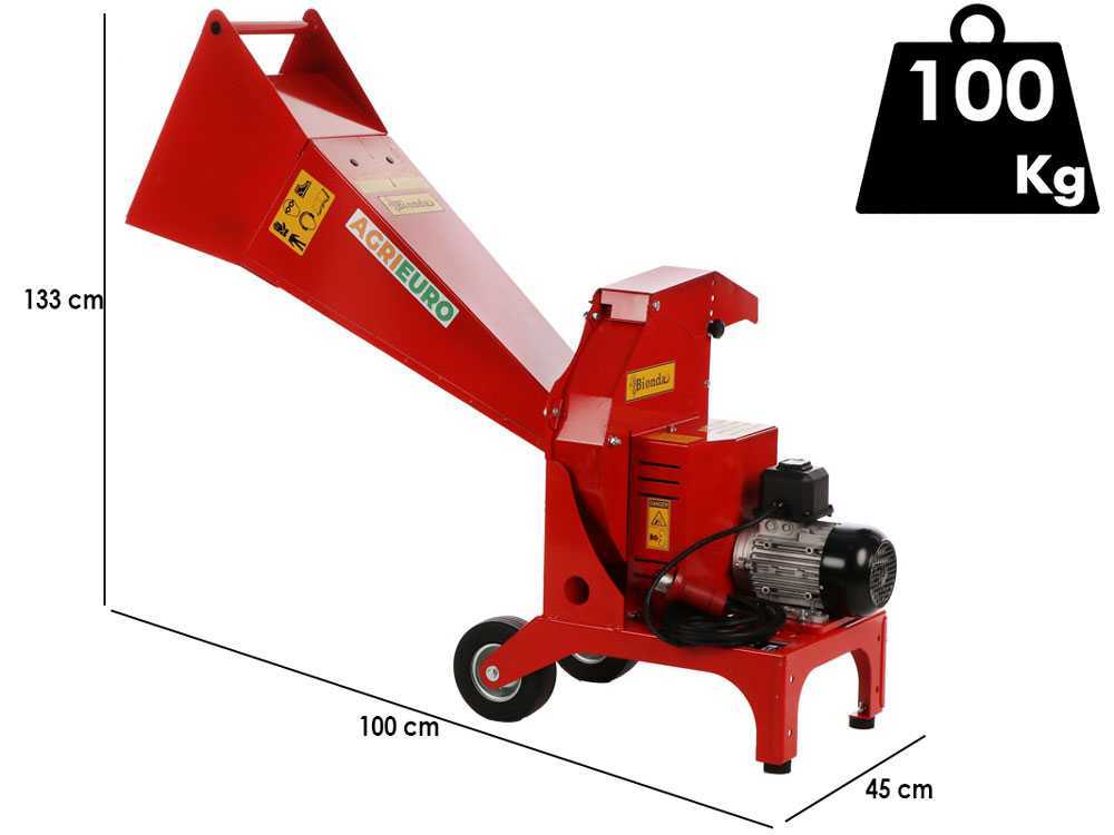 AgriEuro TOP-LINE BIONDA elektrische hakselaar, takken tot 60 mm, 400 V, detail 1