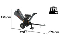 Wortex Drake D420/120L benzine hakselaar, takken tot 90 mm, detail 1