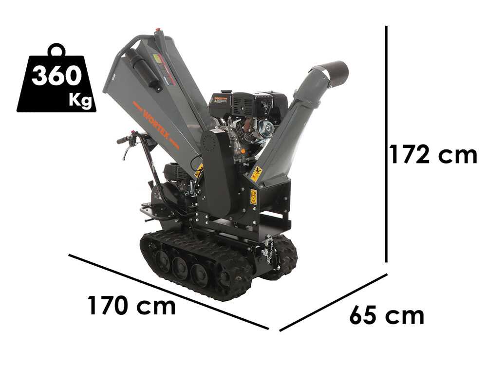 Wortex Tiger D420/120L benzine hakselaar, takken tot 90 mm, detail 2