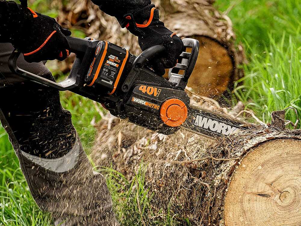 Worx WG385E Nitro accu kettingzaag, zwaard 40 cm, 40 V 4 Ah, detail 1