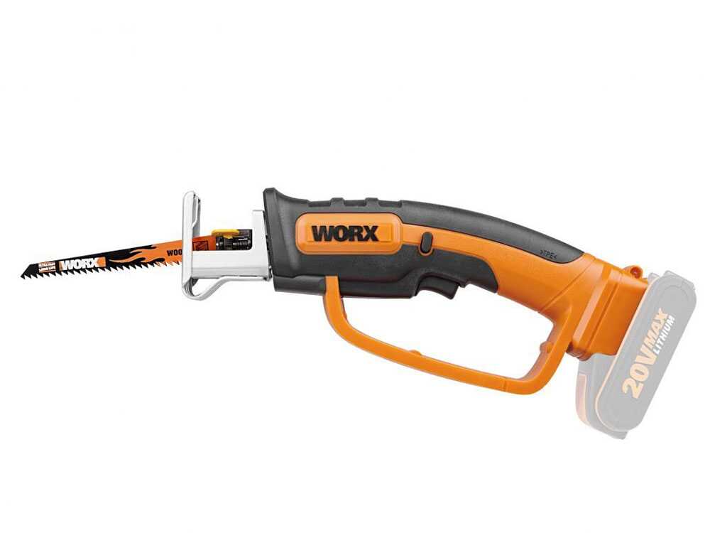 Worx WG894E.9 accu reciprozaag, zonder accu, detail 2
