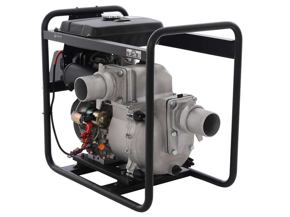 BlackStone BD-ST 10000ES diesel motorpomp voor vuil water, aansluiting 100 mm, detail 2