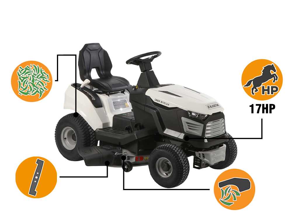 BlackStone CONDOR 98-170 LM-H zitmaaier met zijuitworp 98 cm, hydrostaat, detail 2