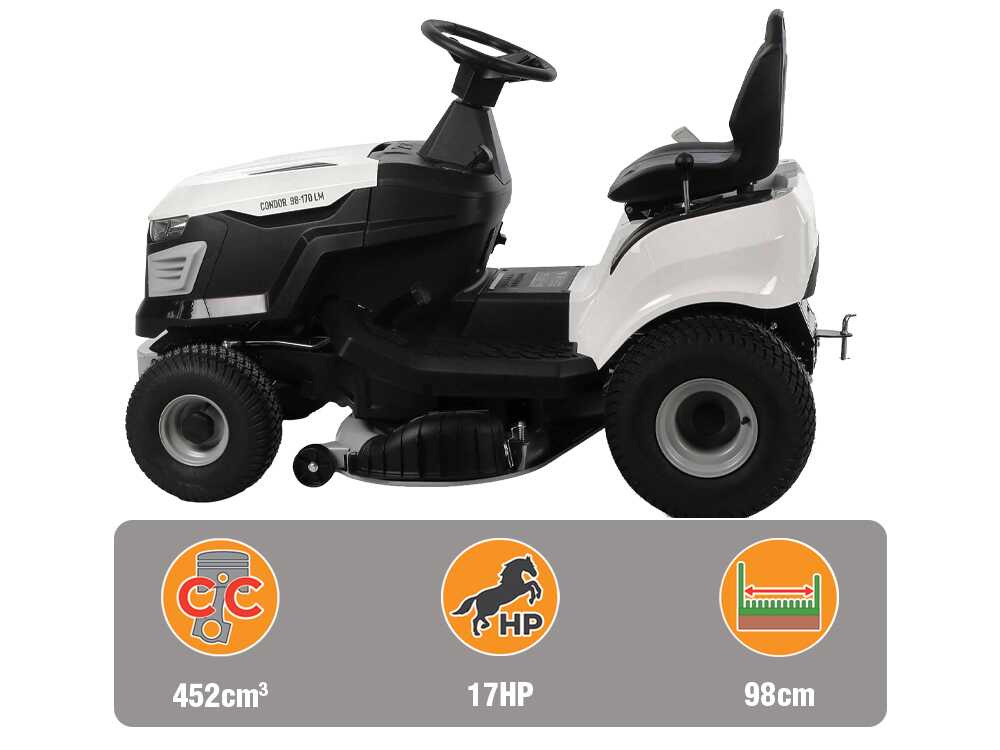 BlackStone CONDOR 98-170 LM zitmaaier met zijuitworp 98 cm, versnellingsbak, detail 2