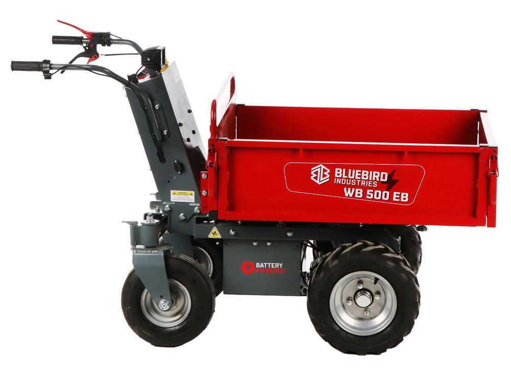 Accu motorkruiwagen laadvermogen 500 kg Blue Bird WB 500EB, 48 V 32 Ah, detail 2