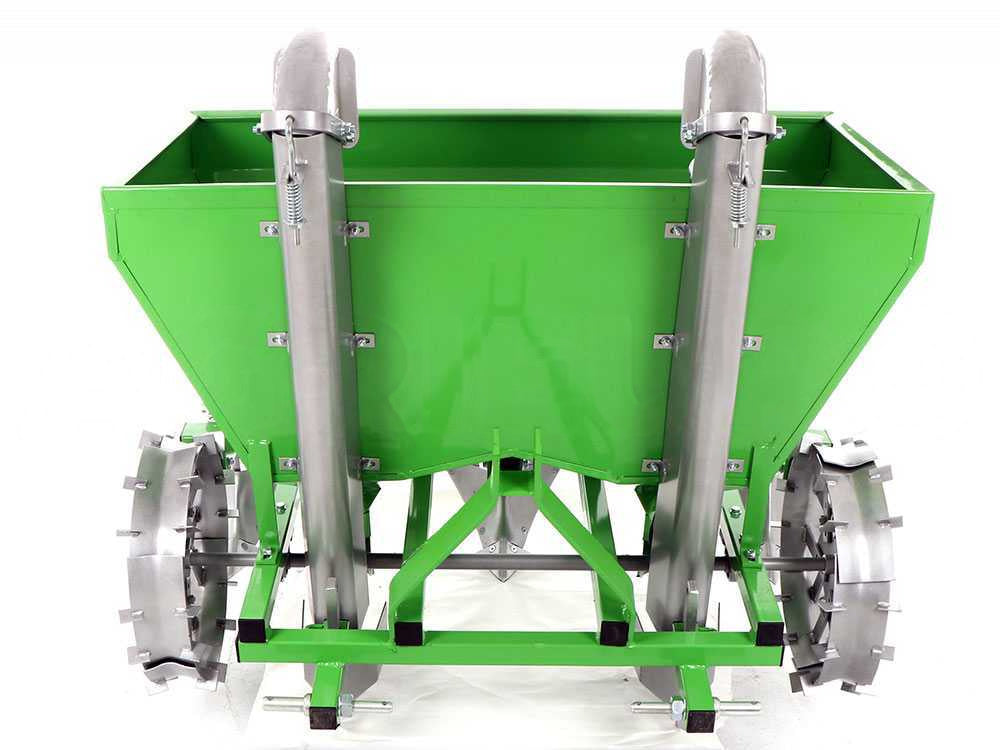 Bomet Gemini 2-rijige aardappelpootmachine, metalen wielen, detail 3