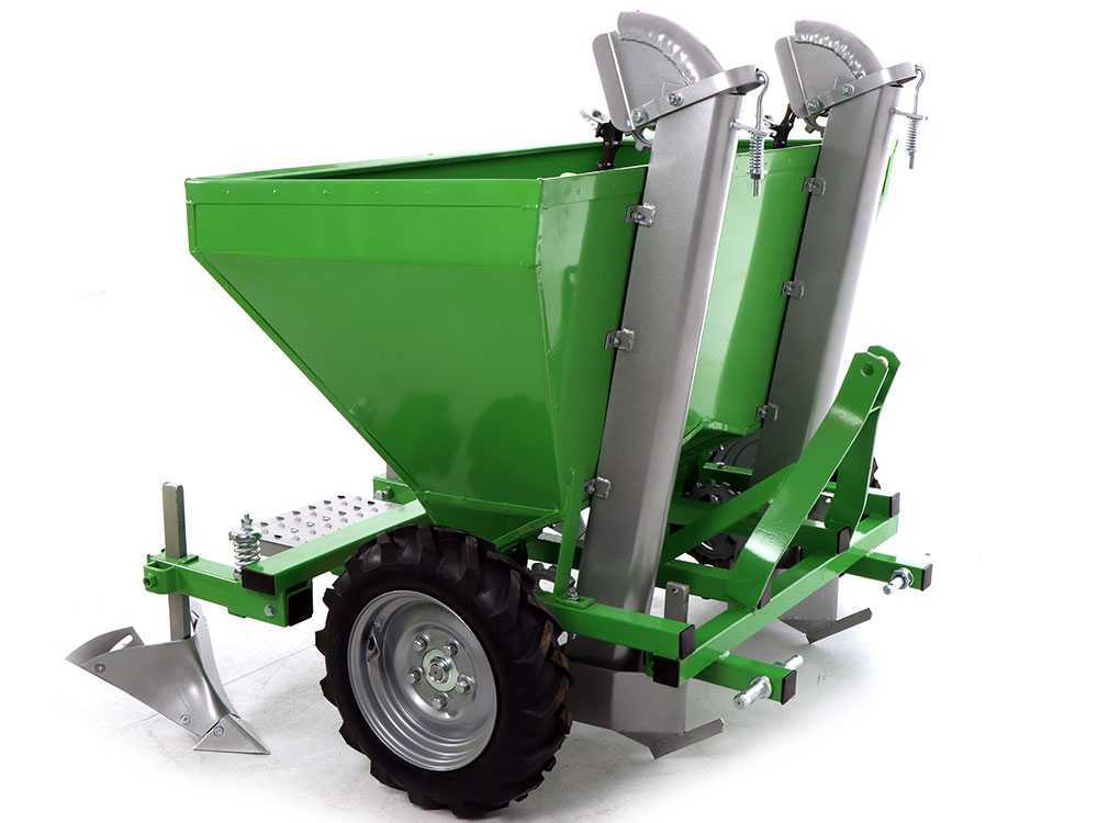 Bomet Gemini 2-rijige aardappelpootmachine, rubberwielen, detail 3