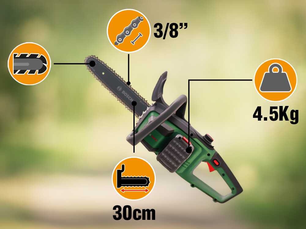 Bosch PKE18V-30-28 accu kettingzaag, zwaard 30 cm, 18 V 4 Ah, detail 2