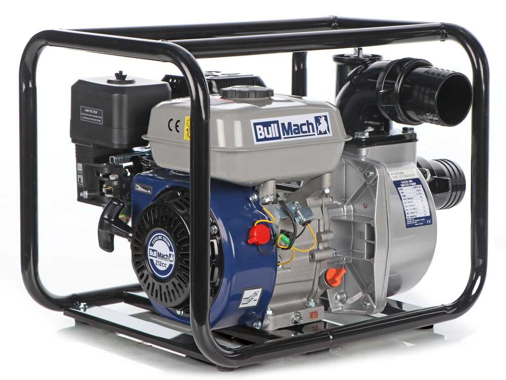 BullMach LYMPHIA 80 benzine motorpomp, aansluiting 80 mm, detail 2