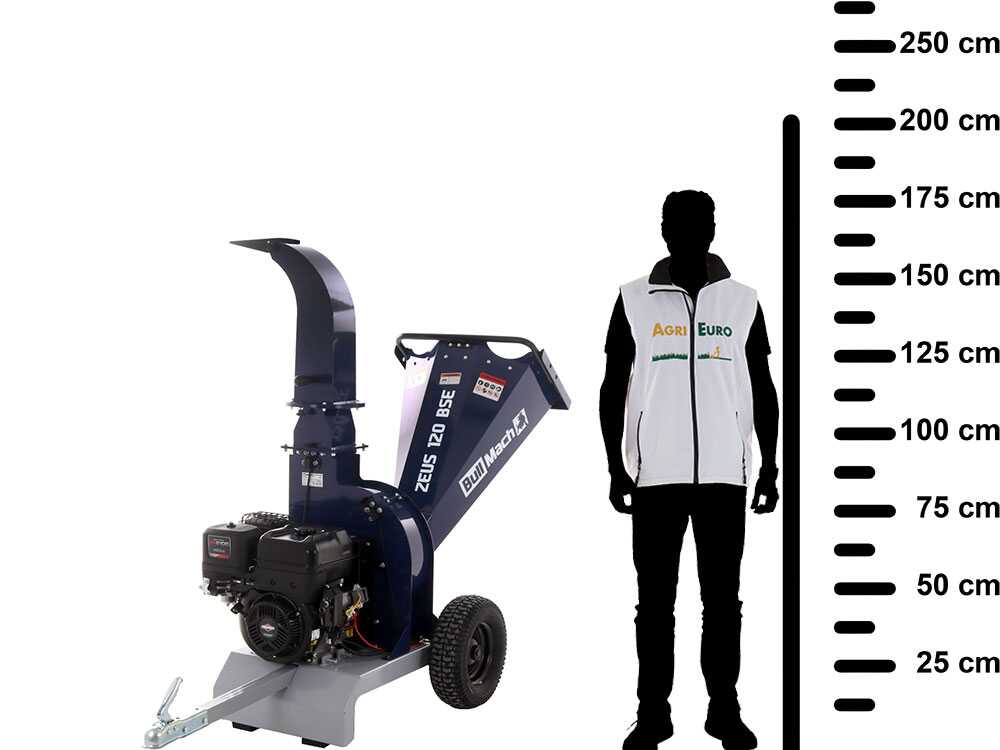 BullMach ZEUS 120 BSE benzine hakselaar, takken tot 80 mm, elektrische start, detail 2
