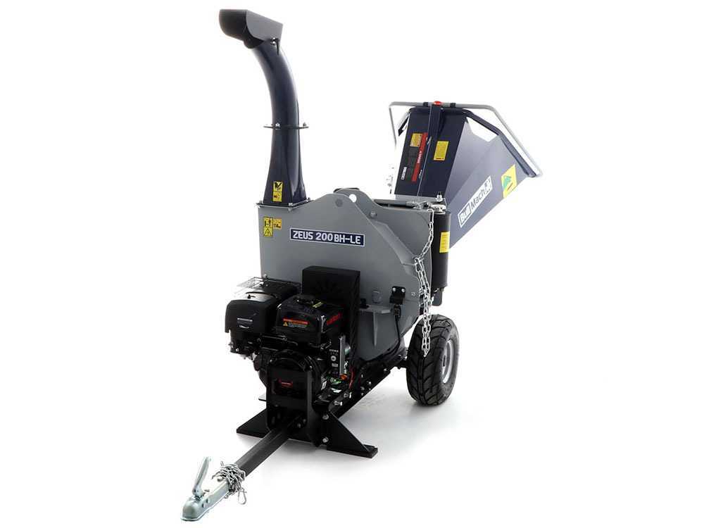 BullMach ZEUS 200 BH-LE benzine hakselaar, takken tot 100 mm, elektrische start, getrokken uitvoering, detail 2