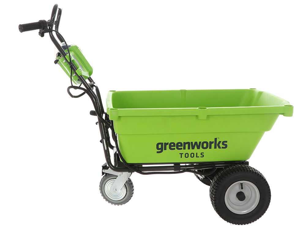 Accu motorkruiwagen laadvermogen 100 kg Greenworks Wheelbarrow G40GC, zonder accu, detail 3
