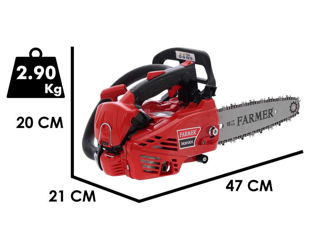 FARMER FA2610CA benzine kettingzaag voor snoeien, zwaard 25 cm, detail 2