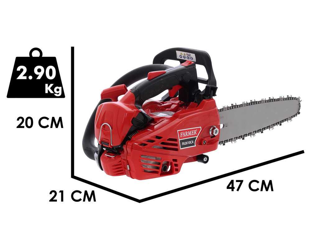 FARMER FA2610SA benzine kettingzaag voor snoeien, zwaard 25 cm, detail 2